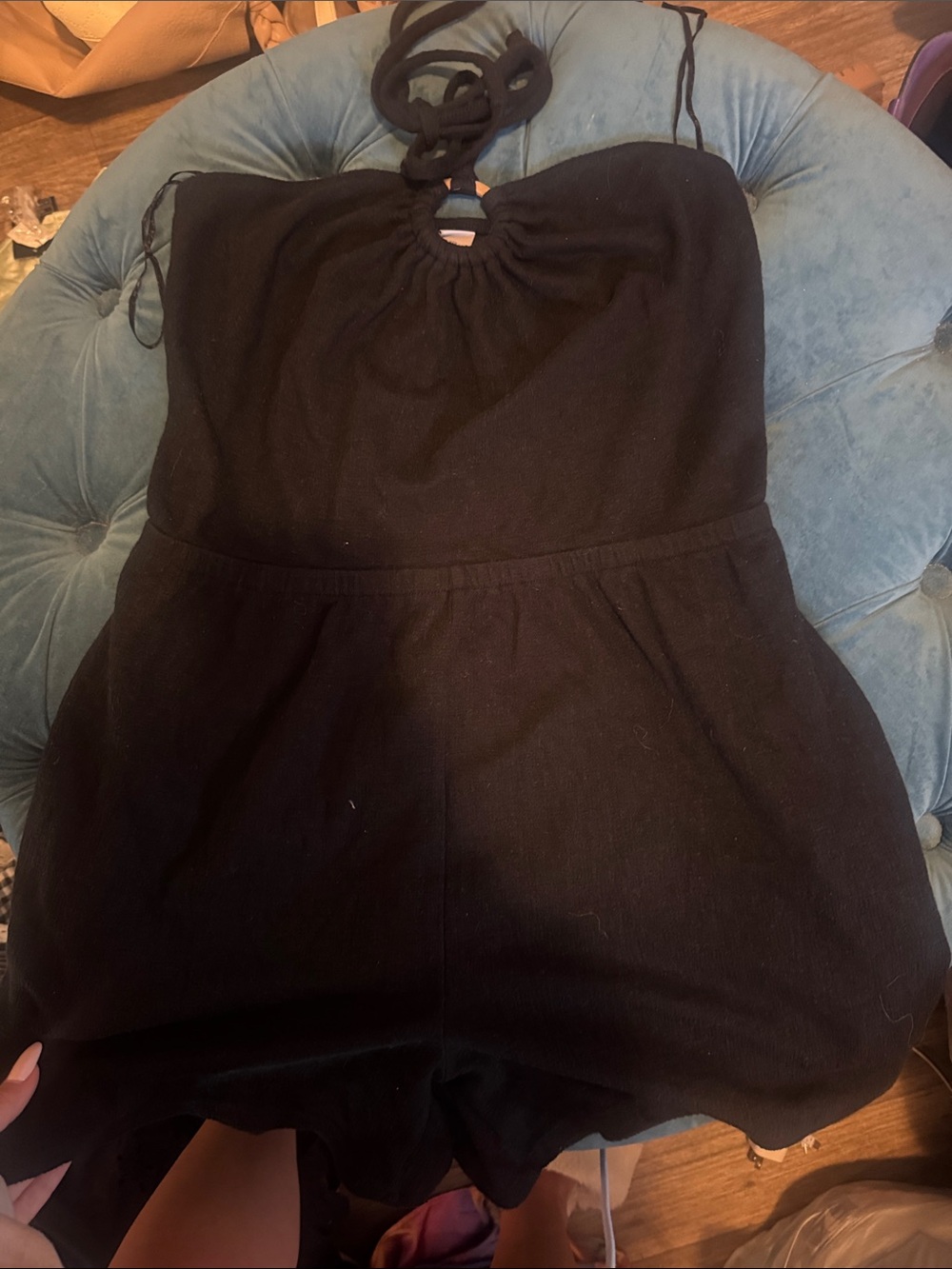 Old Navy Black Halter Romper